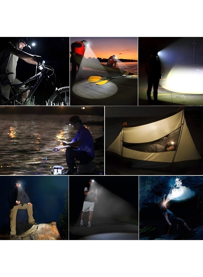 زيروسبيس مصباح رأس LED قابل لإعادة الشحن من زيروسبيس ZJ2022، مزود بشعاع ضوئي مركز ساطع، وهيكل من سبائك الألومنيوم، وحزام رأس قابل للتعديل، وشحن USB، وبطارية ليثيوم، مصباح يدوي يُثبت على الرأس للاستخدام في الزراعة والمشي والتخييم وصيد الأسماك والأنشطة الخارجية. - Image 5